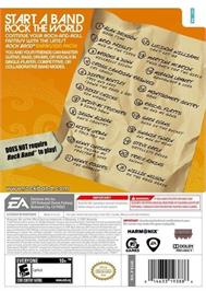 Box back cover for Rock Band - Country Track Pack on the Nintendo Wii.